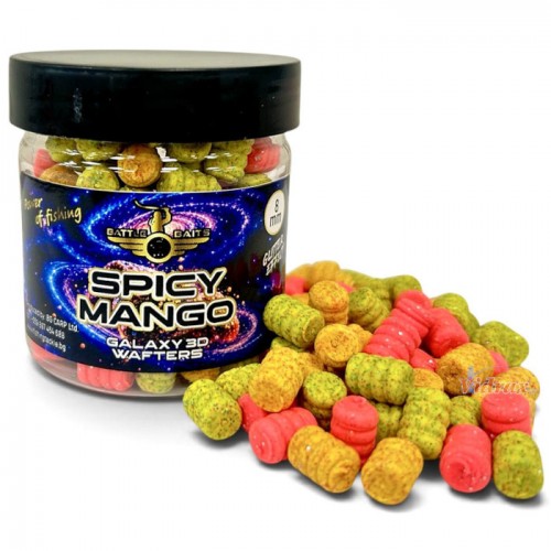 Дъмбели Galaxy 3D Wafters 8 мм Spicy Mango (люто манго) BB0906 - Battle Baits Дъмбели Galaxy 3D Wafters 8 мм Spicy Mango (люто манго) BB0906 - Battle Baits